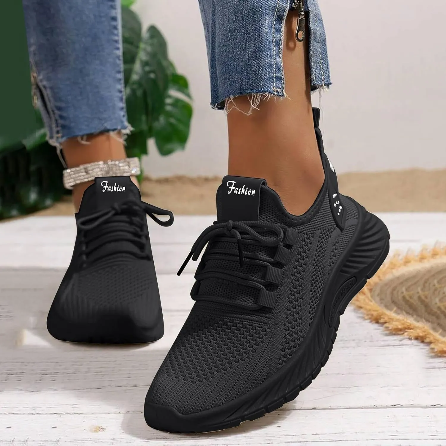 Women's Soft Sole Cushion Sneakers Casual Breathable Slip on Orthopaedic Walking Sneakers Jogger Running Shoe