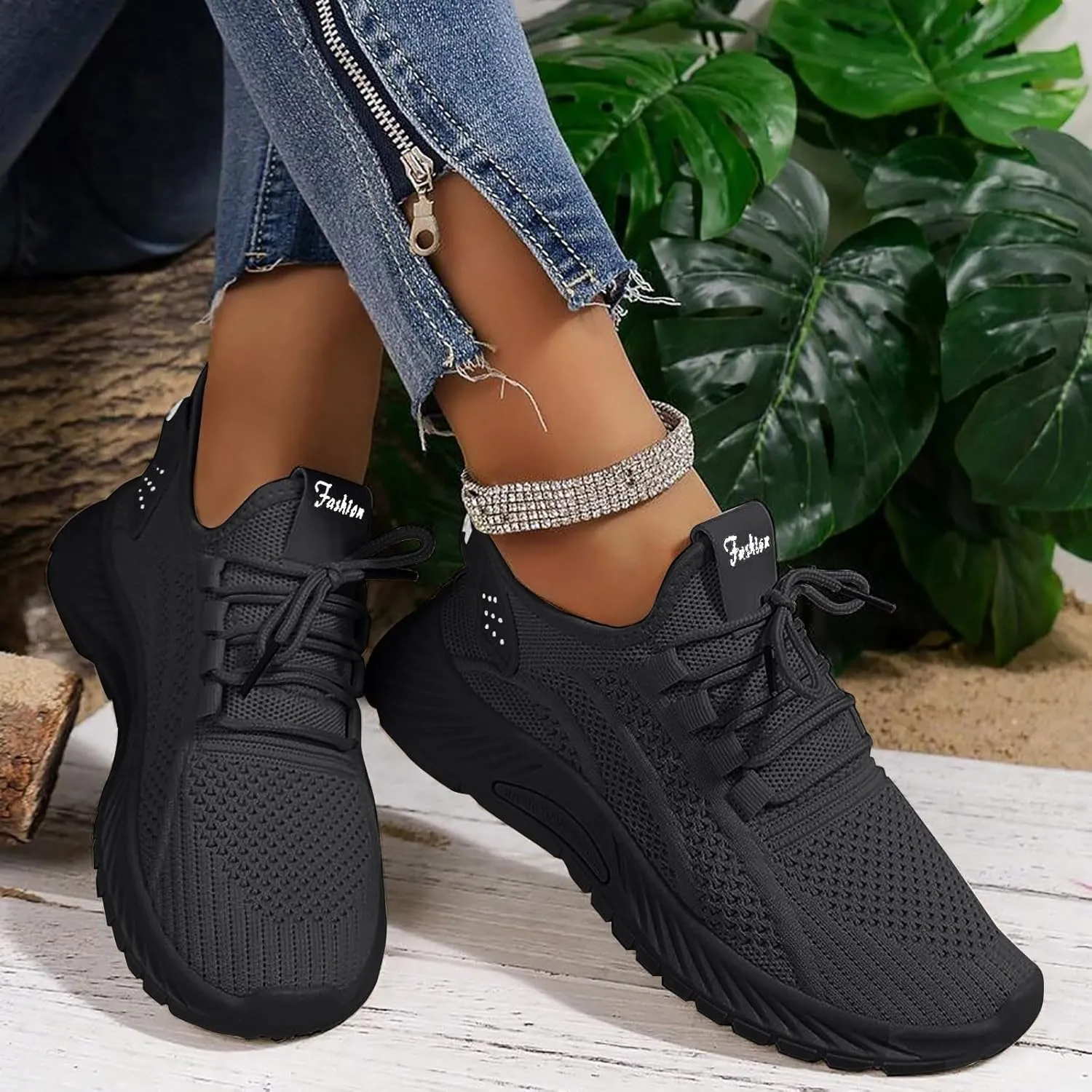 Women's Soft Sole Cushion Sneakers Casual Breathable Slip on Orthopaedic Walking Sneakers Jogger Running Shoe