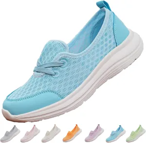 Women's Soft Sole Mesh Comfort Orthopedic Shoes, Casual Slip-on Shoes, Low-top Flat Arch Support Walking Shoes