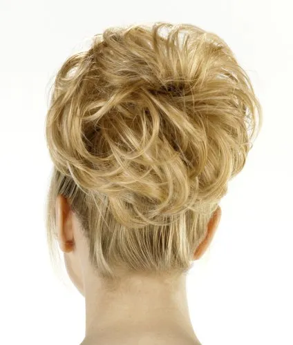 Womens Synthetic Hairpiece ''Swirly''-Coconut Cream: creamy platinum, beige lowlights