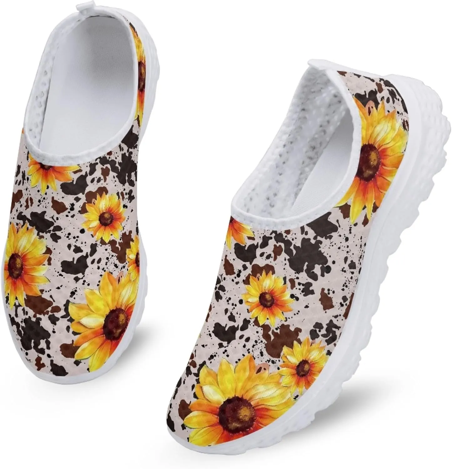 Womens Tennis Shoes Cherry Blossoms Breathable Casual Athletic Walking Shoes Casual Fashion Slip On Running Sneakers