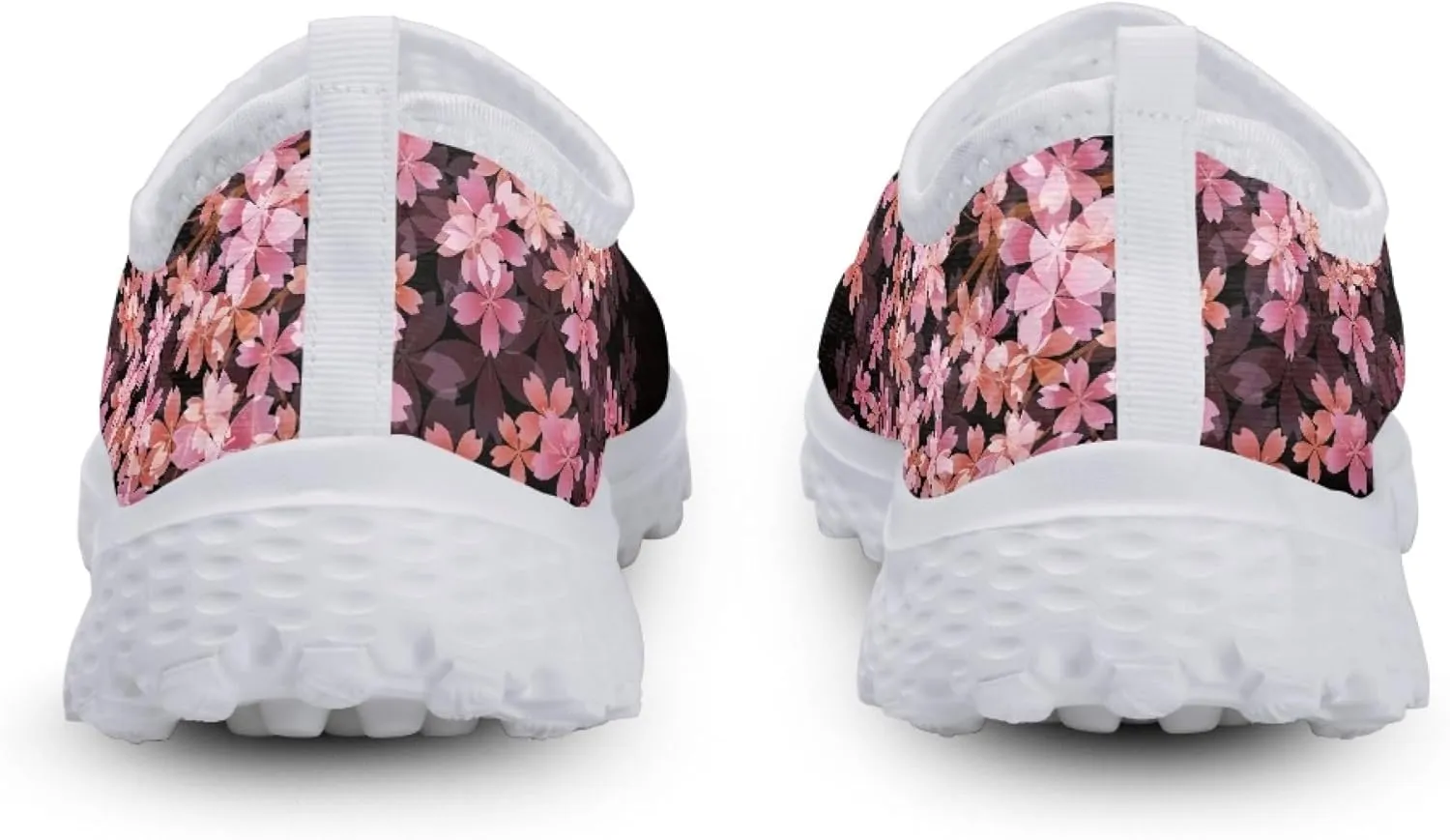 Womens Tennis Shoes Cherry Blossoms Breathable Casual Athletic Walking Shoes Casual Fashion Slip On Running Sneakers