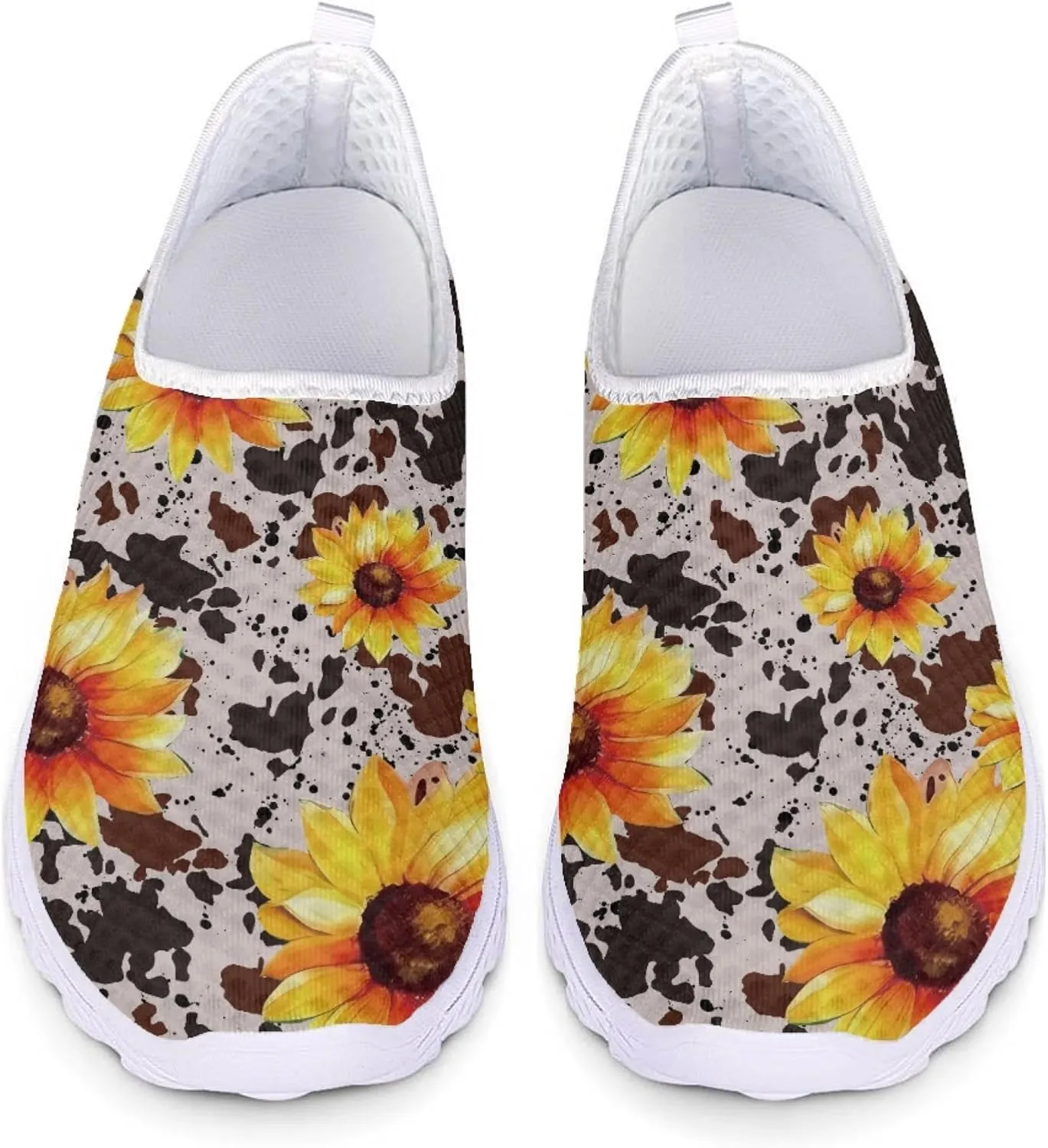 Womens Tennis Shoes Cherry Blossoms Breathable Casual Athletic Walking Shoes Casual Fashion Slip On Running Sneakers