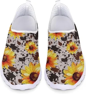 Womens Tennis Shoes Cherry Blossoms Breathable Casual Athletic Walking Shoes Casual Fashion Slip On Running Sneakers