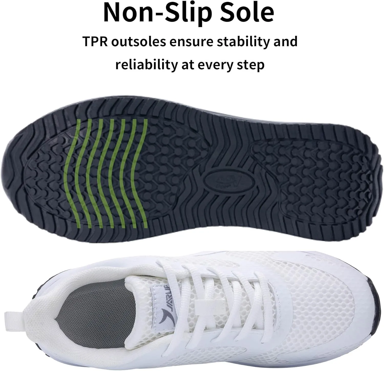 Women's Walking Shoes Air Cushion Comfortable Plantar Fasciitis Tennis Sneakers Non-Slip Breathable Orthotic Shoe for Foot Heel Pain Relief Size US 6-11
