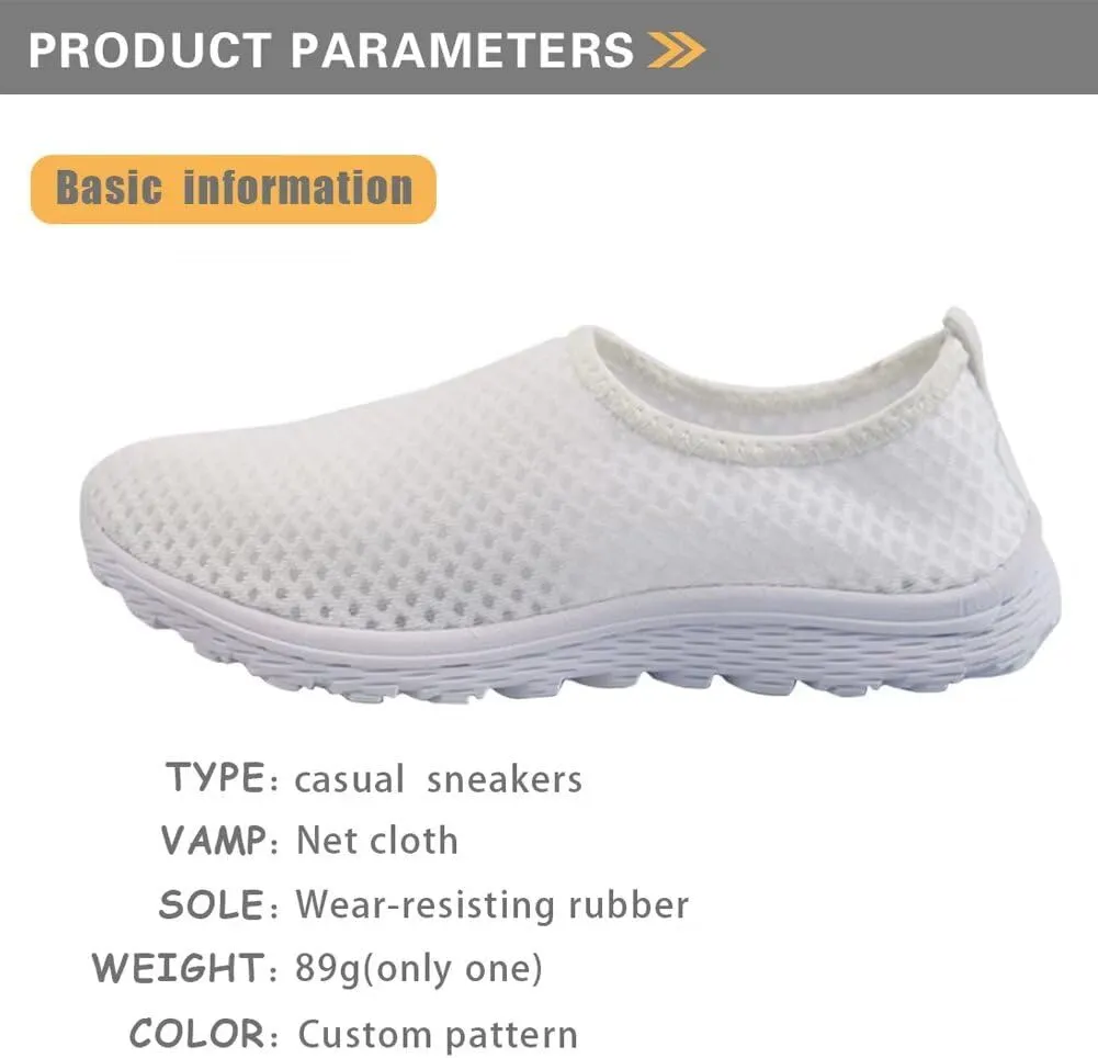 Women's Walking Shoes Men Mesh Sneaker Flat Slip On Breathable Trainers US 5-12