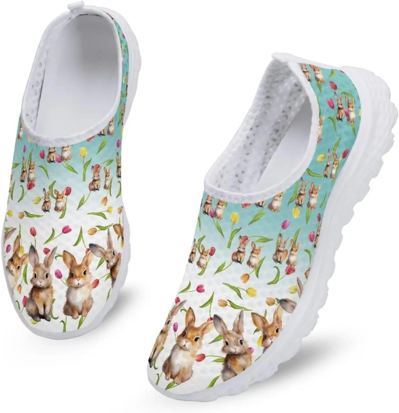 Women's Walking Shoes Men Mesh Sneaker Flat Slip On Breathable Trainers US 5-12