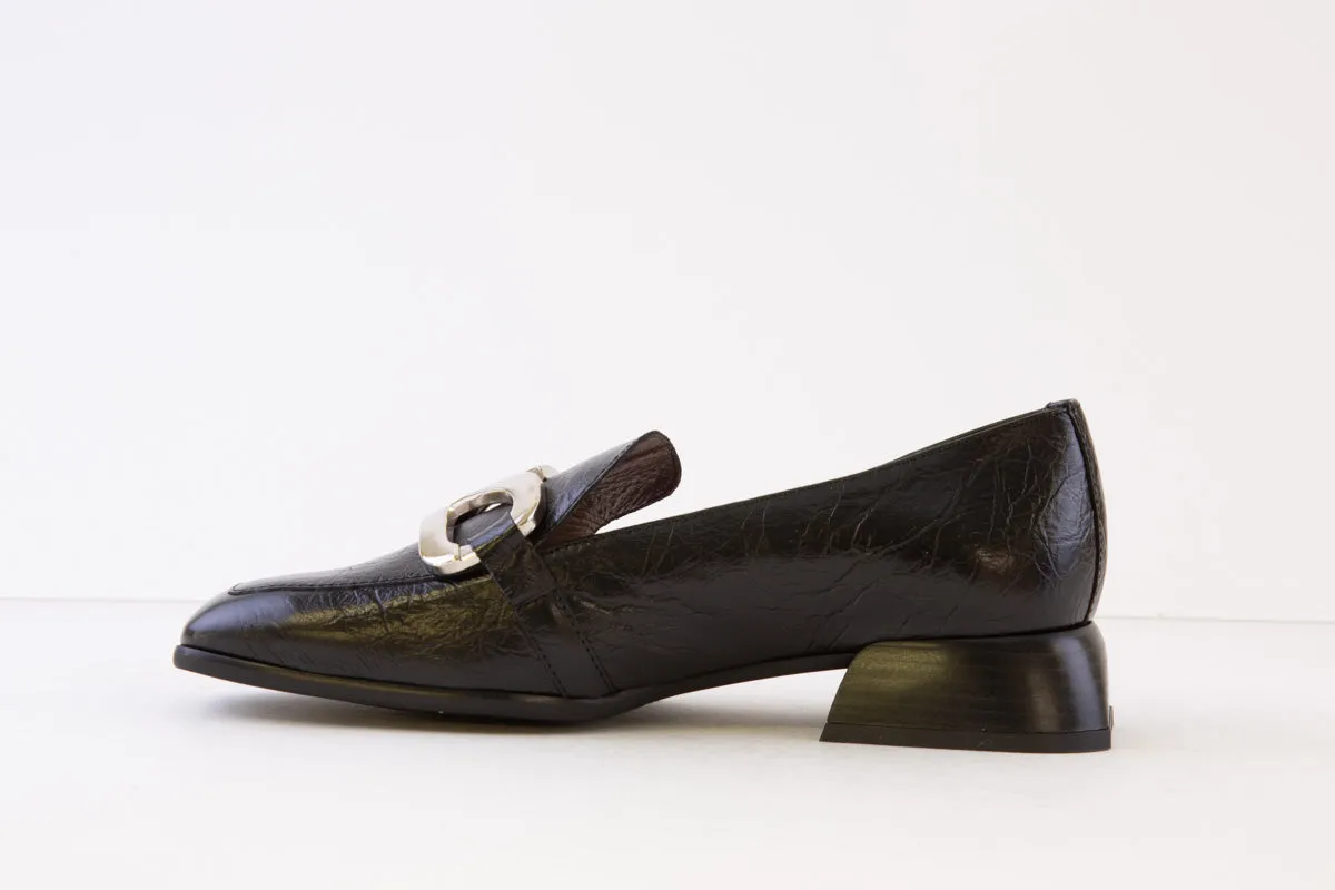 WONDERS - C-7110 LOW HEEL LOAFER - BLACK PATENT