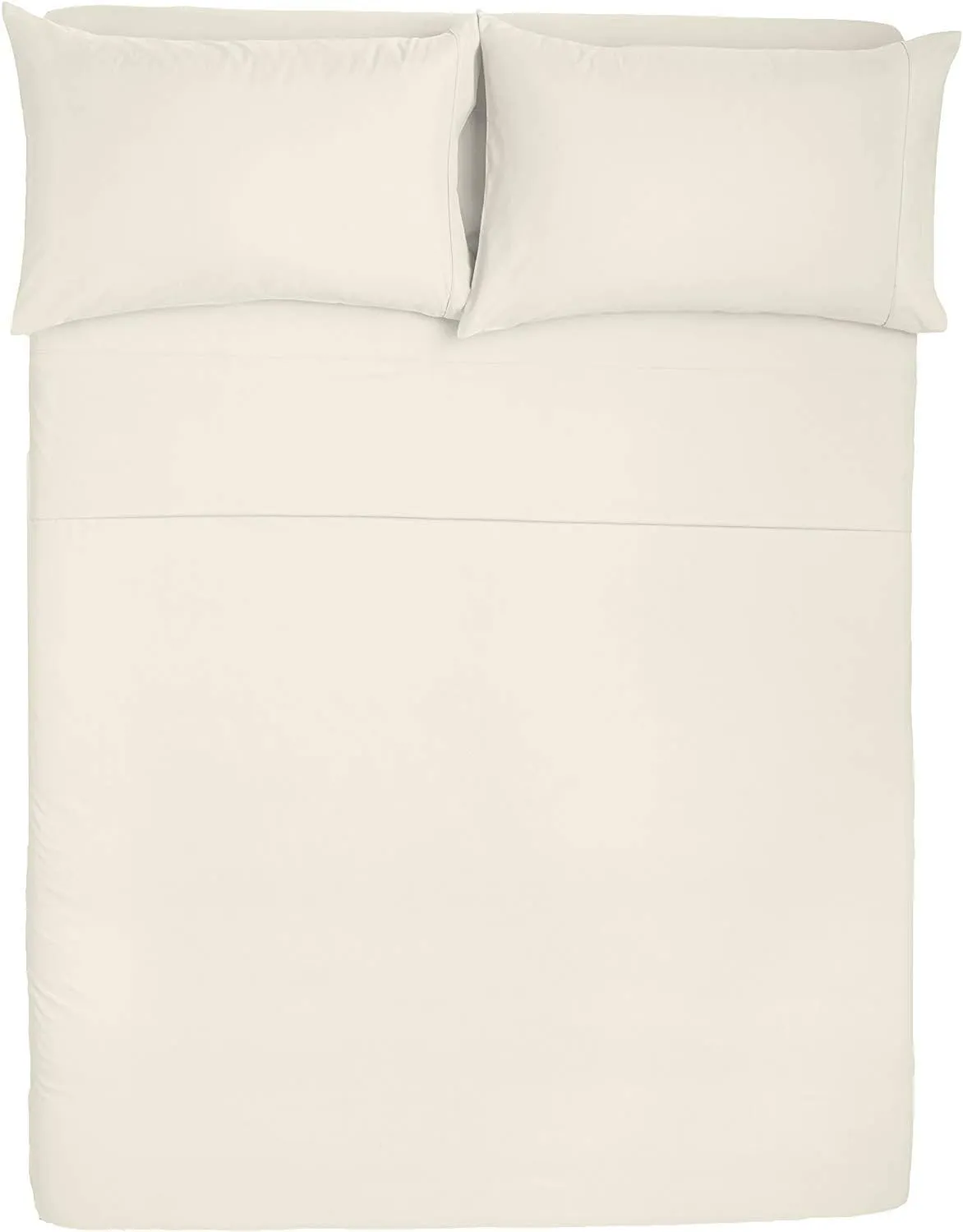 Xtream Fabric 4 Piece Real 800 Thread Count Bed Sheet Set - 100% Egyptian Cotton Ultra Soft Luxury Sheets - Italian Finish Fitted Sheet fits Upto 19” deep Pocket Mattress (King, Ivory Solid)