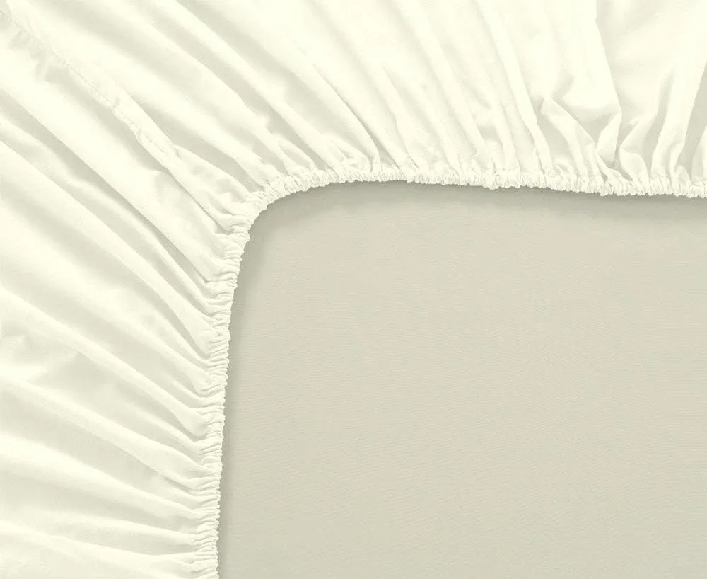 Xtream Fabric 4 Piece Real 800 Thread Count Bed Sheet Set - 100% Egyptian Cotton Ultra Soft Luxury Sheets - Italian Finish Fitted Sheet fits Upto 19” deep Pocket Mattress (King, Ivory Solid)