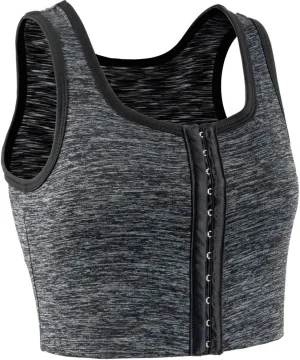 XUJI 3 Rows Central Clasp Chest Binder Tank Top