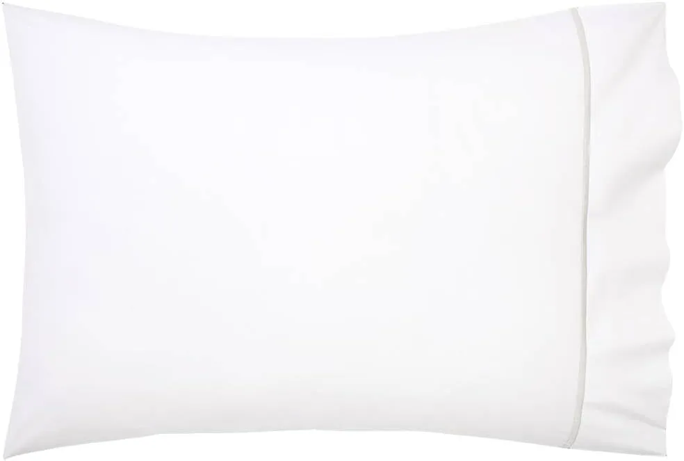 Yves Delorme Athéna Nacre (Ivory) Standard 21 x 32 in Pillowcase Extra Soft and Cooling Luxury Sheets, 100% Natural Organic Cotton - Breathable and Durable
