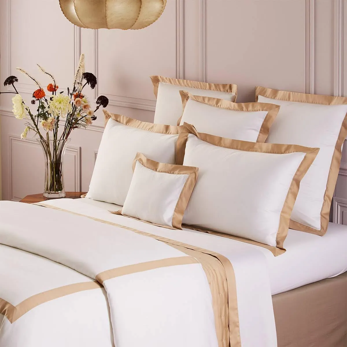 Yves Delorme Linea Dune Standard 20 x 30 in Sham - Extra Soft and Warm Luxury Sheets, 100% Natural Organic French Bed Linens - Breathable and Durable