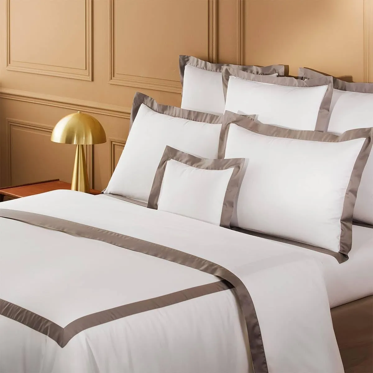 Yves Delorme Linea Platine (Platinum Grey) King 21 x 37 in Sham - Extra Soft and Warm Luxury Sheets, 100% Natural Organic French Bed Linens - Breathable and Durable