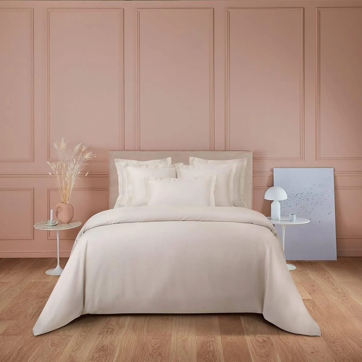 Yves Delorme Triomphe Nacre (Ivory) Euro 26 x 26 in Sham - Extra Soft and Warm Luxury Sheets, 100% Natural Organic French Bed Linens - Breathable and Durable