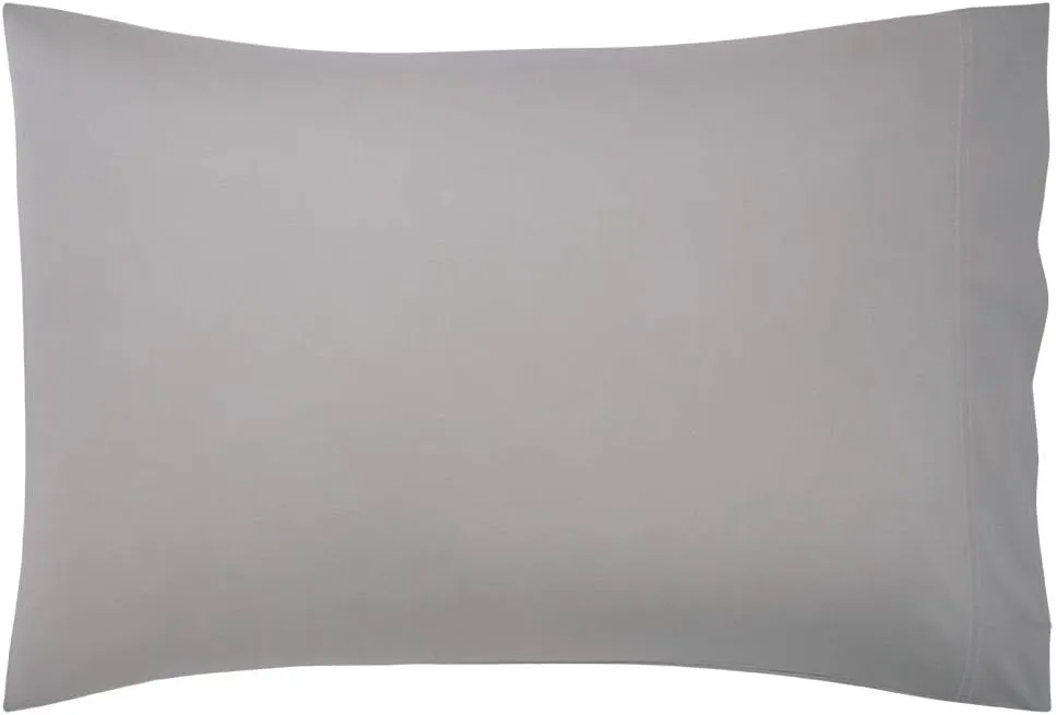 Yves Delorme Triomphe Platine (Platinum Grey) Standard 21 x 32 in Pillowcase - Extra Soft and Warm Luxury Sheets, 100% Natural Organic French Bed Linens - Breathable and Durable