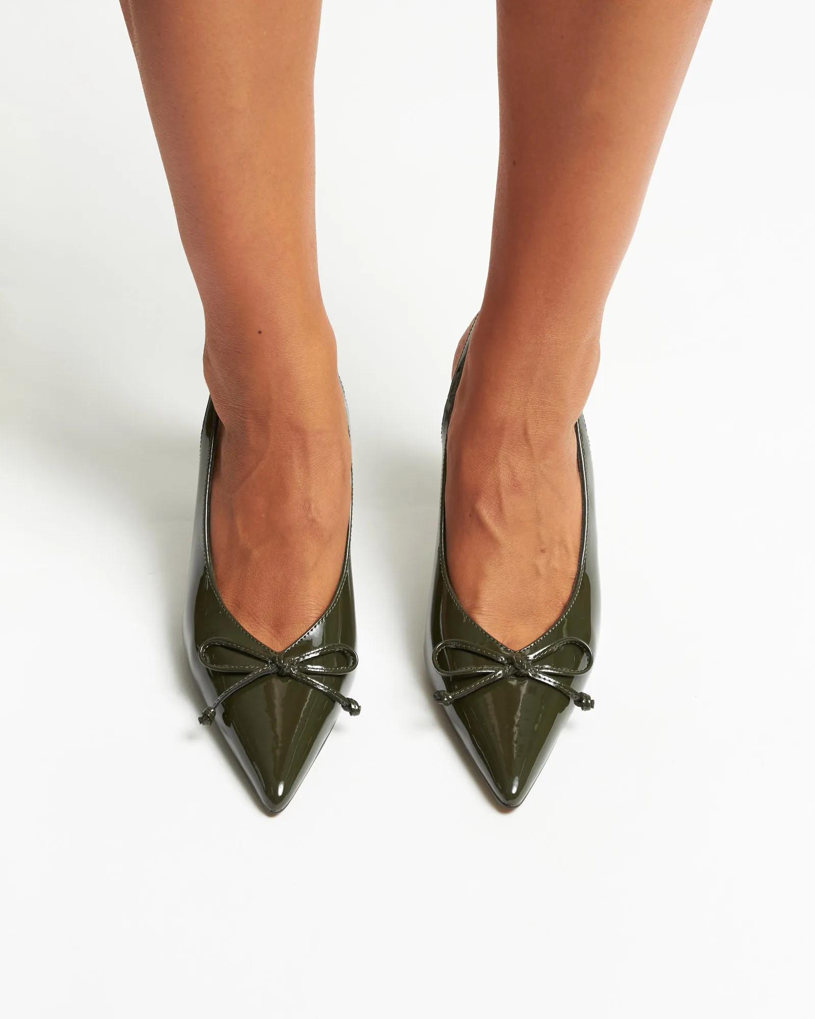 YVETTE Bow Slingback Stiletto Heels